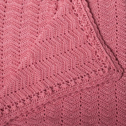 Blush Pink Crochet Baby Blanket