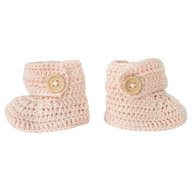 Peach | Crochet Bonnet & Bootie Set | Handmade | OB Designs Decor Range O.B. Designs Baby Toys - Plush Toys - Crochet Blankets Ethically Made 