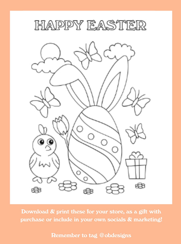 Easter Coloring in Cards