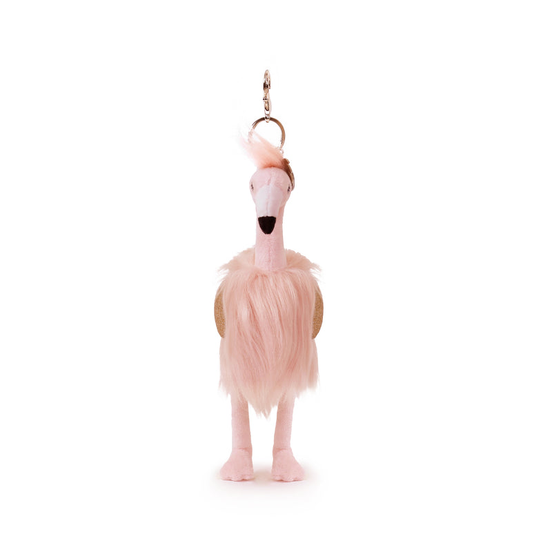 Gloria Flamingo Bag Charm (Vegan Angora) 7"/ 18 cm