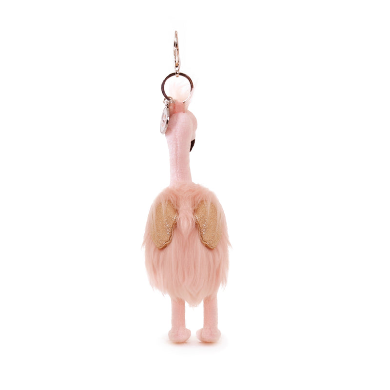 Gloria Flamingo Bag Charm (Vegan Angora) 7"/ 18 cm