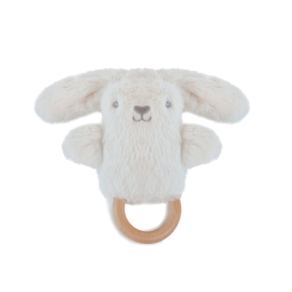 PRE-ORDER ETA APRIL. Ziggy Oatmeal Bunny Soft Rattle Toy 6.8"/17cm