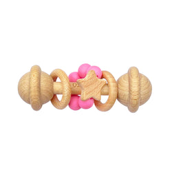 PRE-ORDER ETA APRIL. Hot Pink | Wooden Rattle Toy