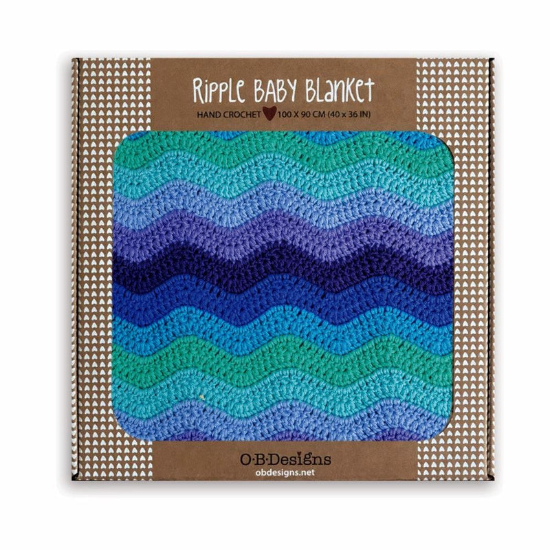 Ocean Blue Crochet Baby Blanket