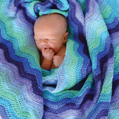 Green, blue, and purple ripple baby blanket, ocean themed nursery, mermaid baby blanket,handmade blanket, machine washable high quality