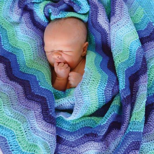 Baby Ripple Blanket Sky - O.B.Designs USA