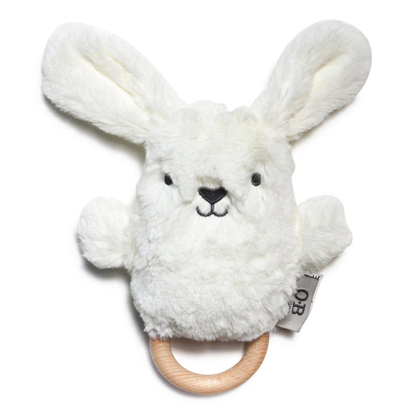 Beck Cream Bunny Soft Rattle Toy 6.8"/17cm