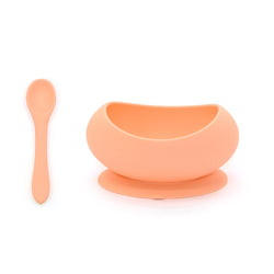 Stage 1 Suction Bowl & Spoon Set | Peach