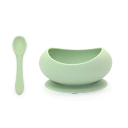 Stage 1 Suction Bowl & Spoon Set | Mint