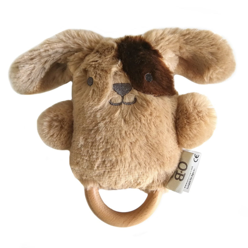 Dave Dog Soft Rattle Toy 6.8"/ 17cm