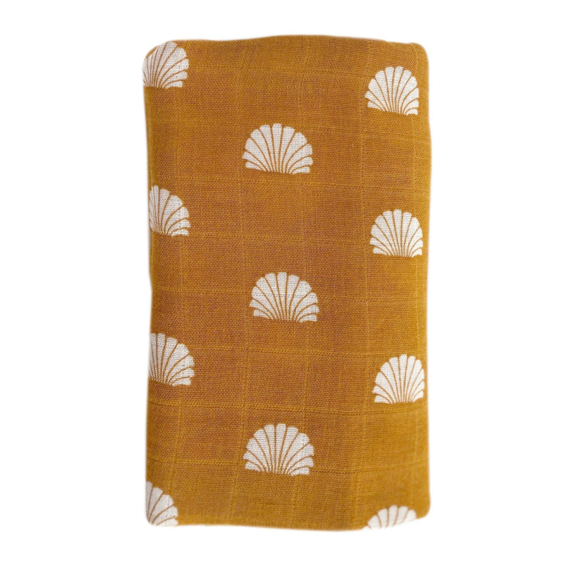 Ginger Bamboo Cotton Muslin | Eco-Friendly | Ethically Made | Shell Print | O.B. Designs