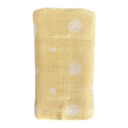 Lemon Bamboo Cotton Muslin | Eco-Friendly | Ethically Made | Daisy Print | O.B. Designs