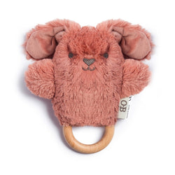 Bella Pink Bunny Soft Rattle Toy 6.8"/17cm