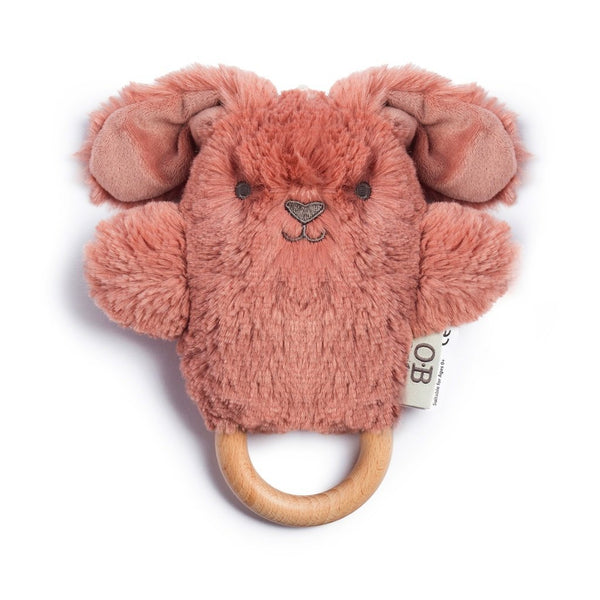 Bella Pink Bunny Soft Rattle Toy 6.8"/17cm