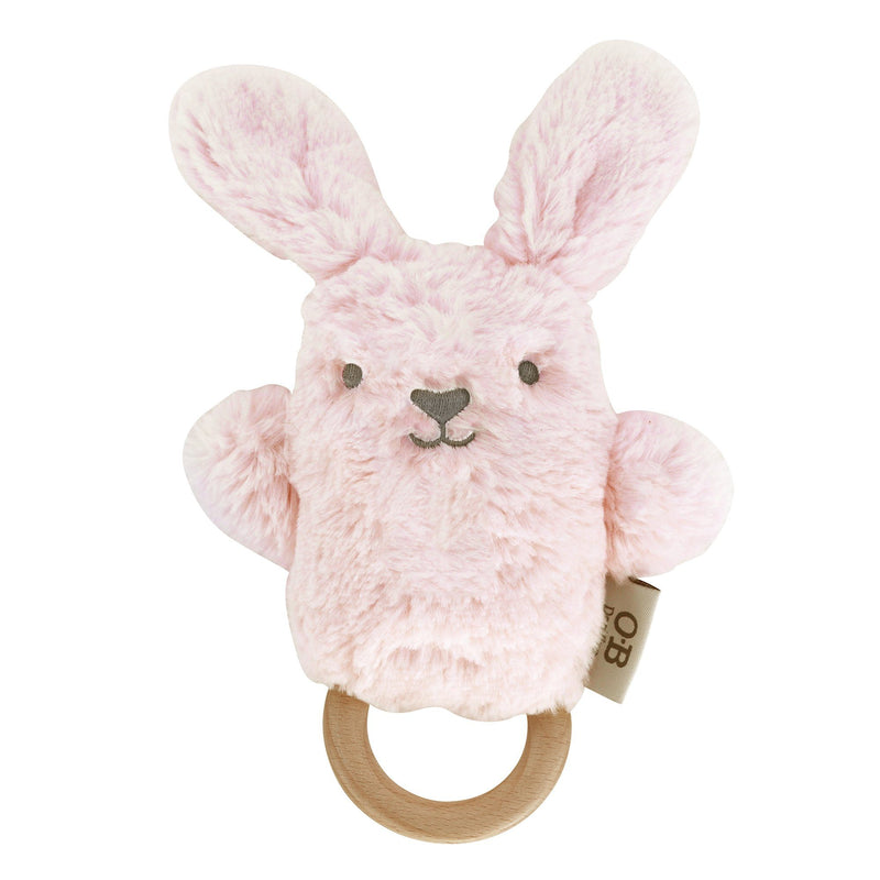 Betsy Soft Pink Bunny Soft Rattle Toy 6.8"/17cm
