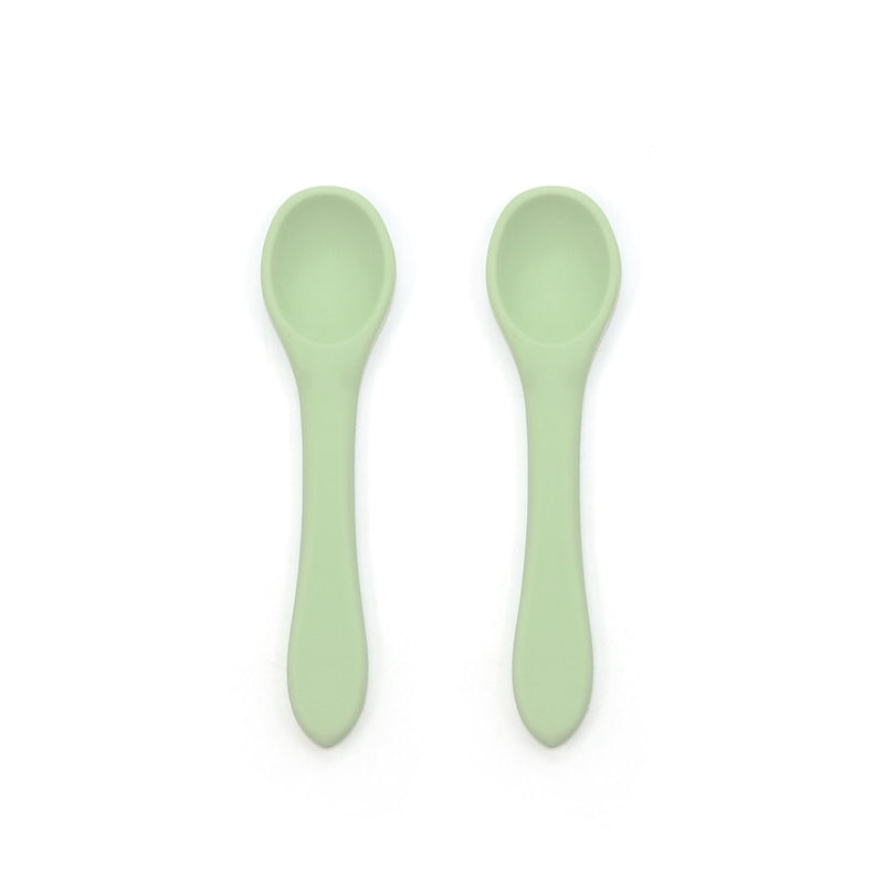 Choomee Silicone Baby Spoon 2pc Green/Aqua – Little Bandit & Co.