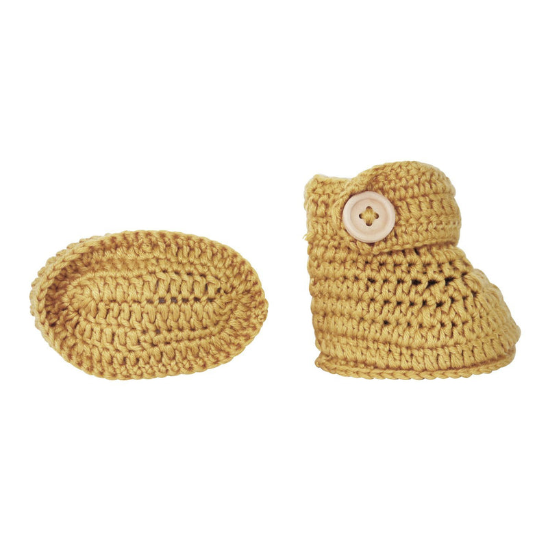 Turmeric | Crochet Bonnet & Bootie Set | Handmade | OB Designs Decor Range O.B. Designs Baby Toys - Plush Toys - Crochet Blankets Ethically Made 