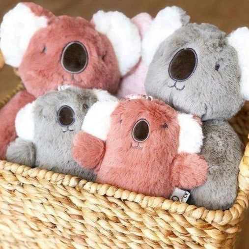 koala soft plush toy | Stuffed animals toys | pink and grey | ethicaly made OB Designs USA