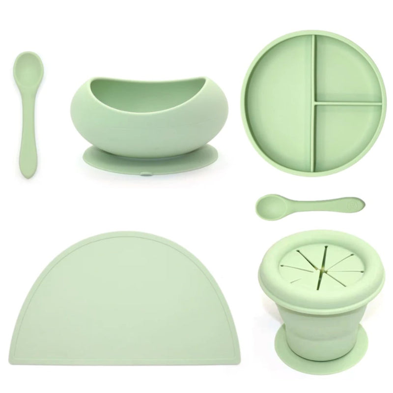 Mint Silicone Tableware Set